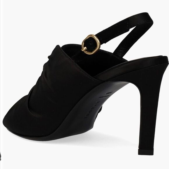 NWT Natori Reen pointed toe slingback sandals in black Size 7.5 - Picture 2 of 5